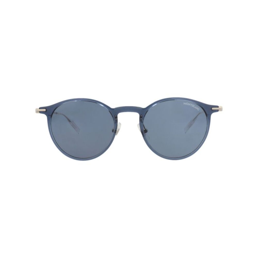 Montblanc Round-Frame Injection Sunglasses Blue Mens
